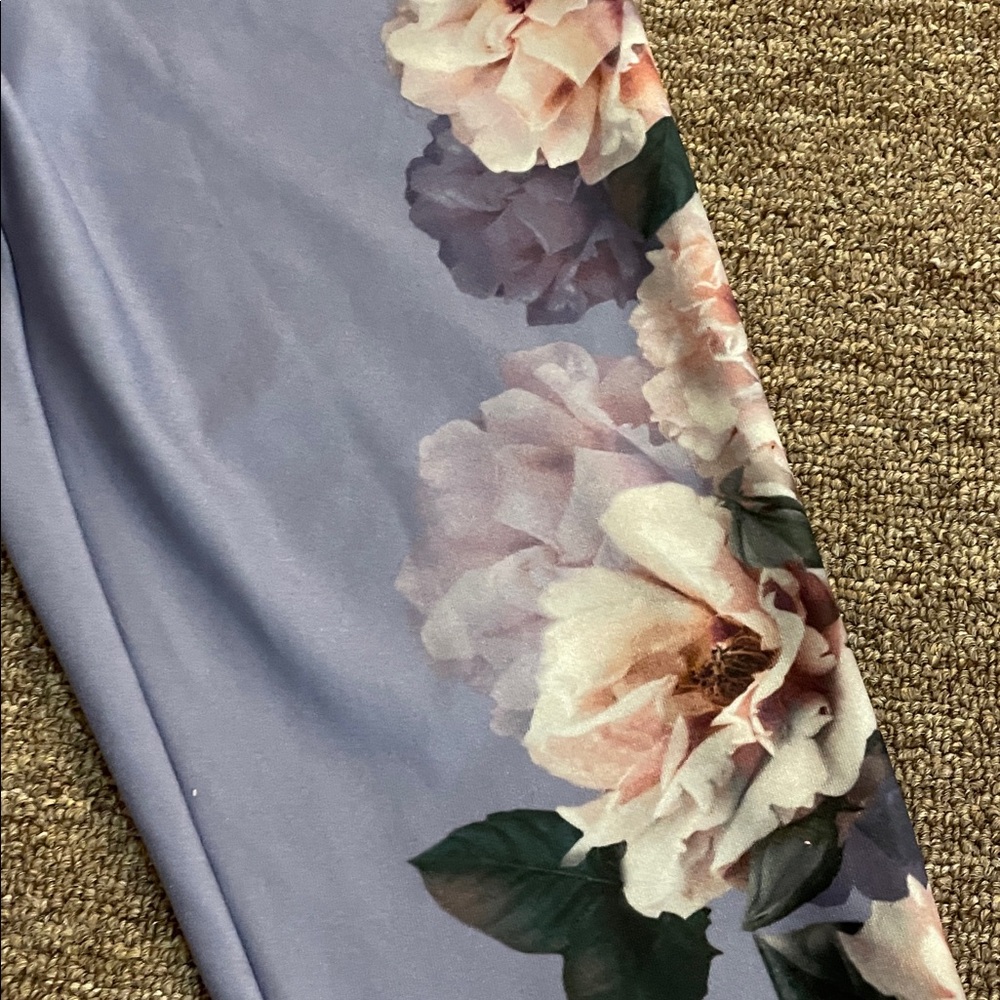 Floral Print Leggings yoga pants XS - Picture 4 of 7